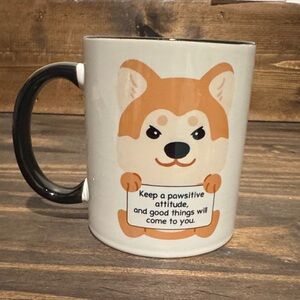 Charming Dog Mug with Black Handle